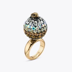 Kurt Geiger NWT/NIB Rhinestone Ball Ring Size Medium/Large